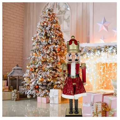 CASCANUECES GIGANTE SOLDADO NAVIDEÑO MÚSICA MOVIMIENTO VERDE ROJO - 5