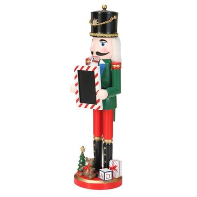 CASCANUECES NAVIDEÑO SOLDADO MADERA DECORACIÓN PIZARRA NEGRO - 2