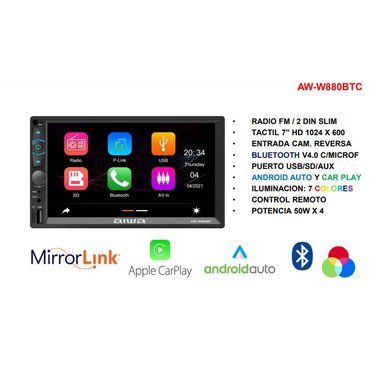 AUTORADIO 2 DIN HD 7'' CAR PLAY ANDROID AUTO MIRRORLINK BLUETOOTH - 3