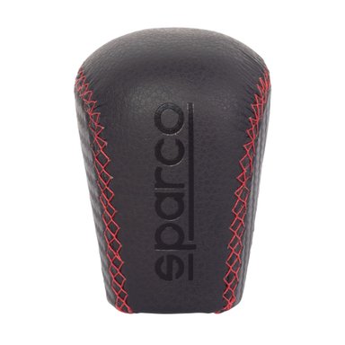 PERILLA POMO PALANCA DE CAMBIO SPARCO CUERO COSTURA ROJA SPG105RD - 2