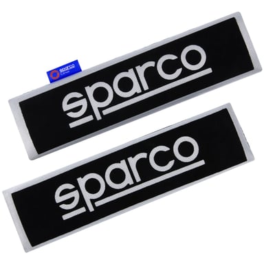 SET DE ALMOHADILLAS DE CINTURÓN DE SEGURIDAD SPARCO NEGRO GRIS OPC12120001 - 1