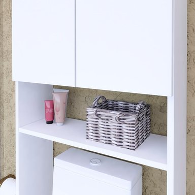 ORGANIZADOR DE BAÑO VALENCIA 182X63CM 2 PUERTAS MOVENDA BLANCO - 4