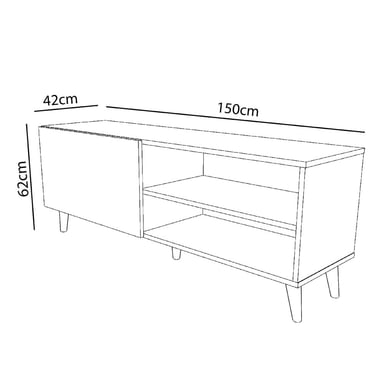 MESA DE TV MOVENDA MUEBLES HARMONIA 65' 1 PUERTA MOVENDA NEGRO - 3
