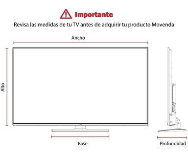 MESA DE TV MOVENDA MUEBLES HARMONIA 65' 1 PUERTA MOVENDA NEGRO - 4