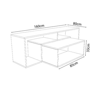 MESA DE TV MOVENDA MUEBLES GUAIBA EXTENSIBLE 65' MOVENDA NEGRO - 3