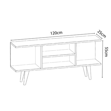 MESA DE TV MONTENEGRO 55' MOVENDA BLANCO - 5