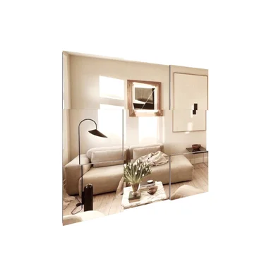 ESPEJO MOVENDA MUEBLES DIONE RECTANGULAR BLANCO DECORATIVO 3D 59X59CM MOVENDA - 3