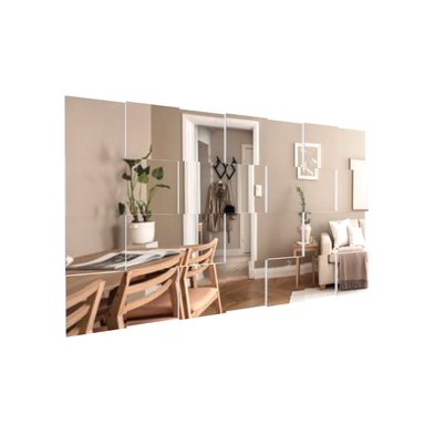 ESPEJO MOVENDA MUEBLES LEDA RECTANGULAR BLANCO DECORATIVO 3D 137X78CM MOVENDA - 3
