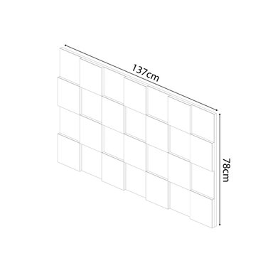 ESPEJO MOVENDA MUEBLES LEDA RECTANGULAR BLANCO DECORATIVO 3D 137X78CM MOVENDA - 4