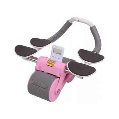 RUEDA ABDOMINAL CON REBOTE AUTOMATICO ROSADO - 1