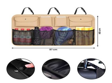 ORGANIZADOR PARA AUTO ASIENTO MALETERA IMPERMEABLE BEIGE - 2