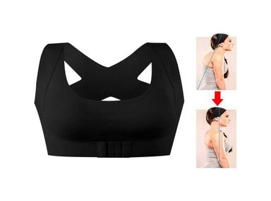 BRASIER SOSTEN NEGRO REAFIRMANTE PUSH UP CASUAL CORRECTOR DEPORTIVO M - 1