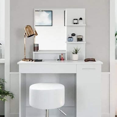 TOCADOR MAQUILLAJE MUEBLES CRISOSTOMO HOME OFICCE BLANCO 90CM - 1