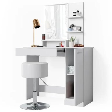 TOCADOR MAQUILLAJE MUEBLES CRISOSTOMO HOME OFICCE BLANCO 90CM - 4
