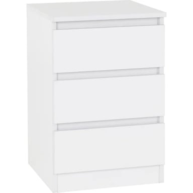 VELADOR MUEBLES CRISOSTOMO MELAMINA 3 CAJONES BLANCO - 2