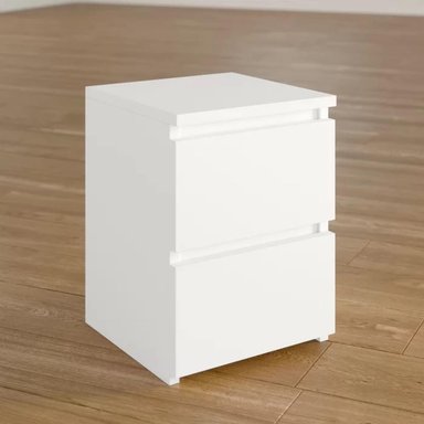VELADOR MUEBLES CRISOSTOMO MELAMINA 2 CAJONES BLANCO - 2