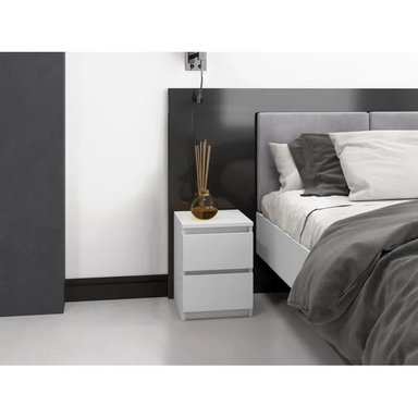 VELADOR MUEBLES CRISOSTOMO MELAMINA 2 CAJONES BLANCO - 3