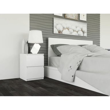 VELADOR MUEBLES CRISOSTOMO MELAMINA 2 CAJONES BLANCO - 5