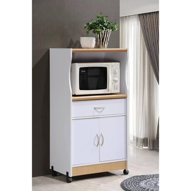 ALACENA MUEBLES CRISOSTOMO HOME MELAMINA DE CON RUEDAS BLANCO - 3