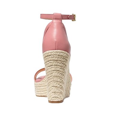 SANDALIAS MUJER MICHAEL KORS ROSADO 40S1KBHS2L KIMBERLY LEATHER WEDGE - 3