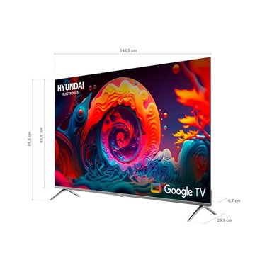 TELEVISOR HYUNDAI 65' HYLED6513QG 4K QLED GRIS - 3