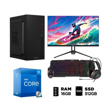 COMBO PC ENKORE INTEL CORE I7 12VA INTEL CORE I7 512GB SSD 16GB NEGRO + MONITOR IPS 24 - 2