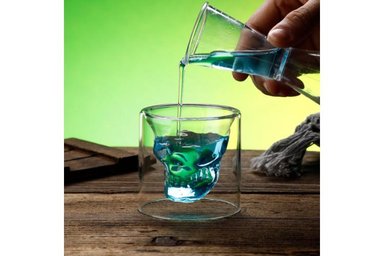 VASO EL MEJOR PRECIO DOOMED SKULL TRANSPARENTE SHOT MODELO GRANDE 150 ML - 3