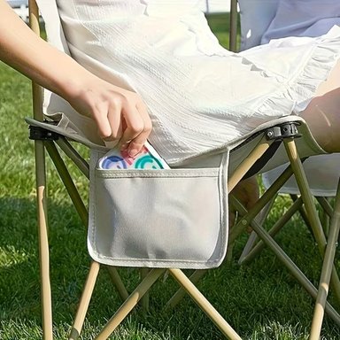 SILLA PLEGABLE PORTÁTIL PARA CAMPING Y PLAYA FLEX TAMAÑO S BLANCO - 3