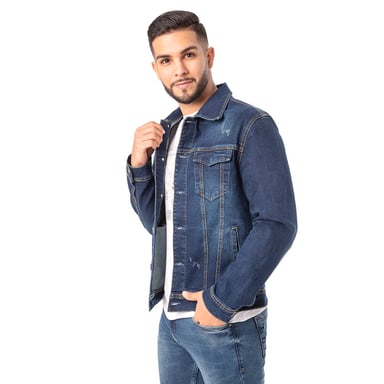 CASACA DENIM STRETCH HOMBRE KHENAT - 2