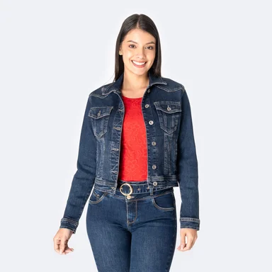 CASACA DENIM STRETCH MUJER PIONIER SKARLETH - 1