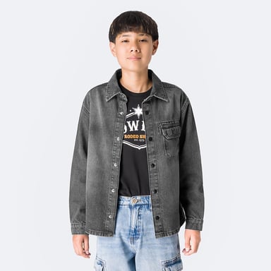 CASACA DENIM STRETCH NIÑO PIONIER WILSONH - 1