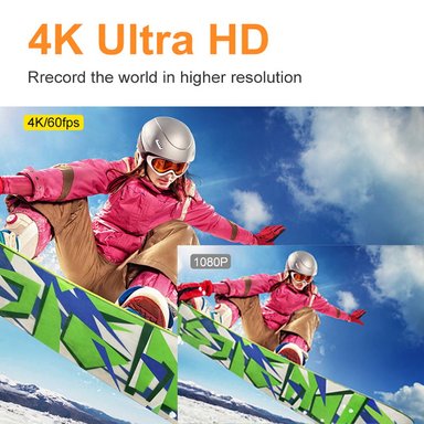 CÁMARA RYAN WIFI 4K UHD 3840 X 2160 VIDEO DEPORTIVA ACUATICO ACCIÓN CELESTE - 5