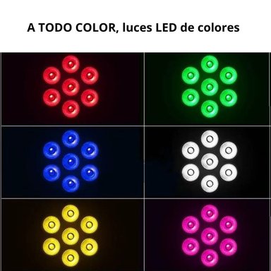 PROYECTOR LUCES PROFESIONAL CON CABEZAL GIRATORIO PARA FIESTAS EVENTO - 2