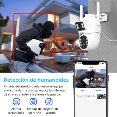 CÁMARA SEISA IPC-SY9 WIFI FULL HD SEGURIDAD IP 360° DOBLE LENTE ZOOM 10X NEGRO - 3