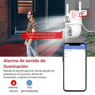 CÁMARA SEISA IPC-SY9 WIFI FULL HD SEGURIDAD IP 360° DOBLE LENTE ZOOM 10X NEGRO - 5