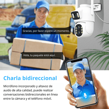CÁMARA SEISA IPC-SY9 WIFI FULL HD SEGURIDAD IP 360° DOBLE LENTE ZOOM 10X NEGRO - 6