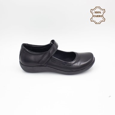 ZAPATOS NIÑA ANNIE CUERO NEGRO - 1