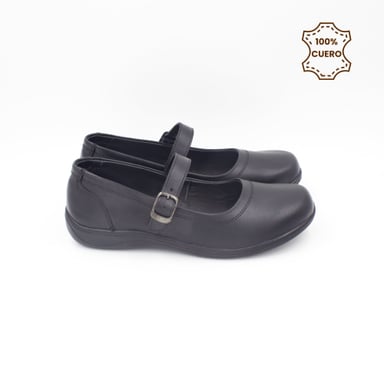 ZAPATOS NIÑA ABIGAIL CUERO NEGRO - 3