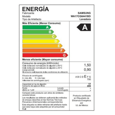 LAVADORA SAMSUNG 17KG SUPERIOR SMART ECOBUBBLE GRIS WA17CG6441BDPE - 4