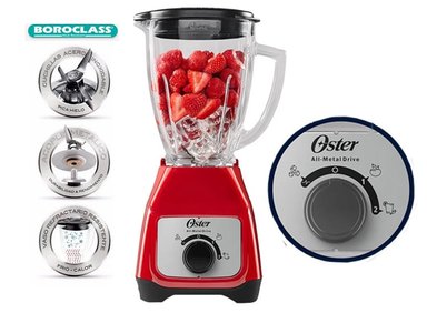 OSTER LICUADORA DE VIDRIO CON 2 VELOCIDADES MAS PULSO 1.5 LTS 550W BLSTKAG RRD - 1