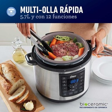 MULTI OLLA RÁPIDA XL OSTER 7.5L CKSTPCEC8801 | 14 FUNCIONES, COCCIÓN RÁPIDA Y SALUDABLE - 3