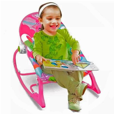 SILLA MECEDORA VIBRADORA MUSICAL MULTITOYS JIRAFA ROSADO - 3