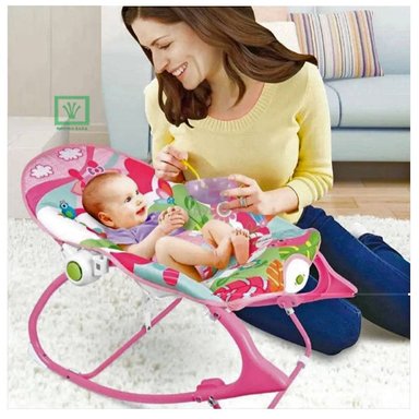 SILLA MECEDORA VIBRADORA MUSICAL MULTITOYS JIRAFA ROSADO - 4