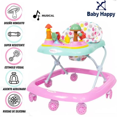 ANDADOR CON TABLERO MUSICAL «HONGUITO II» LIGHT PINK - 1
