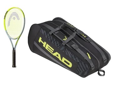 RAQUETA TENIS HEAD GRIS NANO TITANIUM TOUR PRO CON BOLSO 6R M 4 3/8¨ - 2