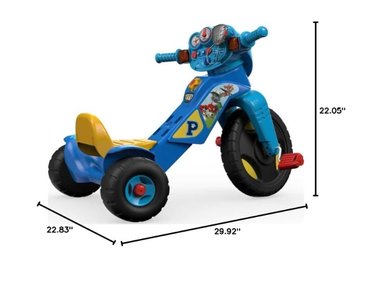 TRICICLO FISHER-PRICE PAW PATROL AZUL RESISTENTE - 2