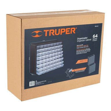 ORGANIZADOR TRUPER NEGRO 64 GAVETAS 20 PULGADAS - 7