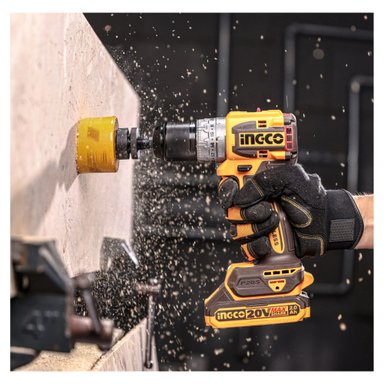 TALADRO ATORNILLADOR BRUSHLESS CHUCK METÁLICO 2 BATERÍAS 2AH INGCO - 5