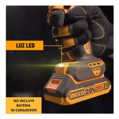 TALADRO INGCO ATORNILLADOR CDLI206021 CHUCK METALICO 1/2' 60NM BRUSHLESS - 5