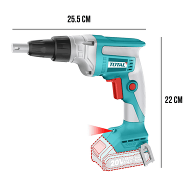 ATORNILLADOR DE DRYWALL 20V + BATERIA 2AH Y CARGADOR TOTAL - 2